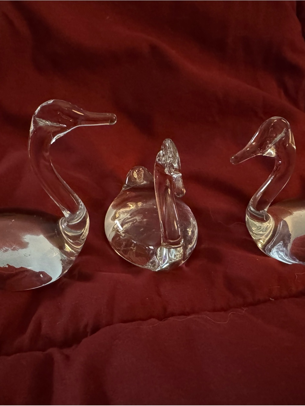 Clear Glass Swan Figurine - Elegant Home Art Décor